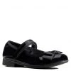 CLARKS Kids' Leather Riptape Bow Mary Jane Shoes (Kid Size 10-2.5) -Cheap School Uniform Store SD 01 T94 3103P Y1 X EC 0