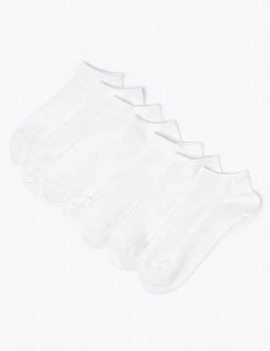 M&S Collection Socks & Tights 7pk Of Cotton Rich Trainer Liner Socks -Cheap School Uniform Store SD 04 T64 1802B Z0 X EC 90