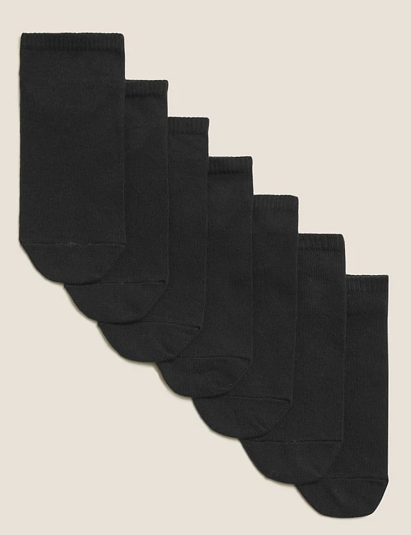 M&S Collection Socks & Tights 7pk Of Cotton Rich Trainer Liner Socks 3 M&S Collection Socks & Tights 7pk Of Cotton Rich Trainer Liner Socks