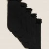 M&S Collection Socks & Tights 5pk Of Frill Trainer Liners -Cheap School Uniform Store SD 04 T64 2013S Y0 X EC 0