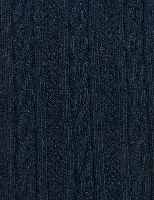 M&S Collection Socks & Tights 3pk Of Cable Knit Tights 4 M&S Collection Socks & Tights 3pk Of Cable Knit Tights - Image 2