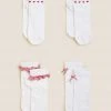M&S Collection Socks & Tights 4pk Cotton Rich School Socks