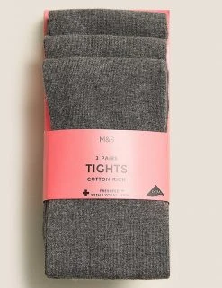 M&S Collection Socks & Tights 3pk Of School Tights