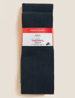 M&S Collection 2pk Wool Thermal Tights