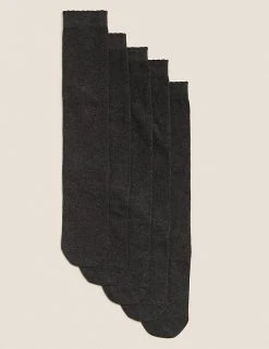 M&S Collection Socks & Tights 5pk Of Knee High Socks -Cheap School Uniform Store SD 04 T64 8021A T0 X EC 0