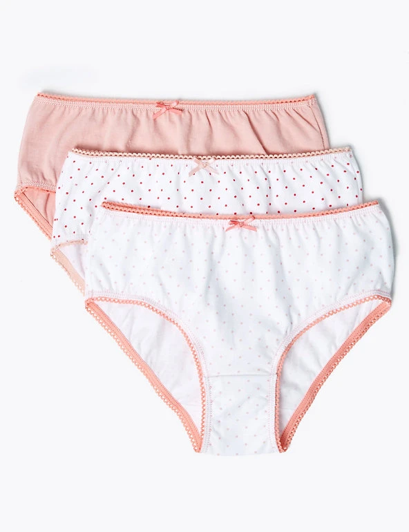 10pk Pure Cotton Spotted Knickers (2-16 Yrs) M&S Collection Underwear 10pk Pure Cotton Spotted Knickers (2-16 Yrs) -Cheap School Uniform Store SD 04 T71 1201V A4 X EC 1
