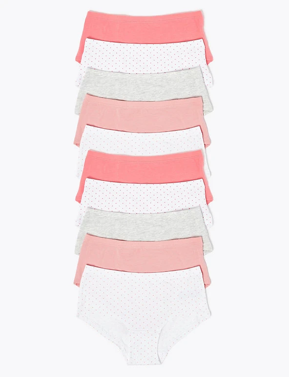 10pk Spotted Shorts (2-16 Yrs) M&S Collection Underwear 10pk Spotted Shorts (2-16 Yrs) -Cheap School Uniform Store SD 04 T71 1207V ZZ X EC 0