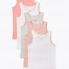 M&S Collection Underwear 5 Pack Pure Cotton Spotted Vests (2-16 Yrs) -Cheap School Uniform Store SD 04 T71 1209V A4 X EC 0