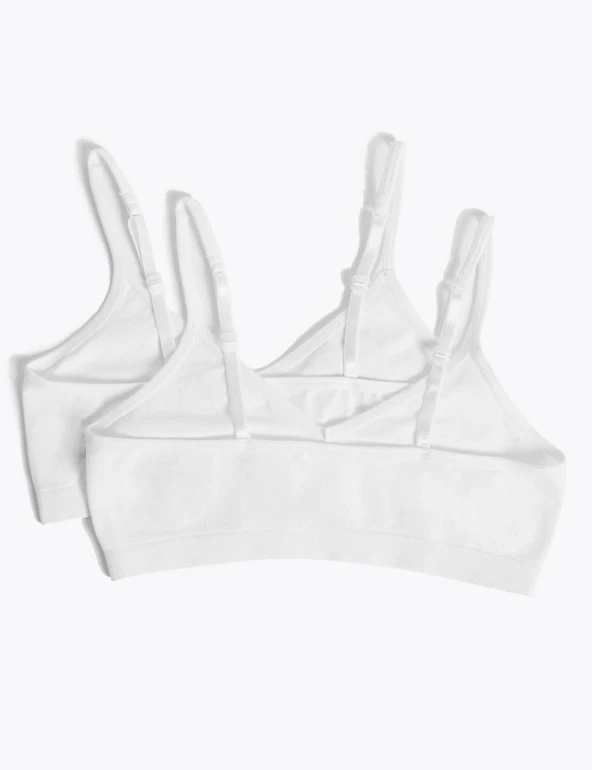 2pk Seamfree Crop Tops (9-16 Yrs) M&S Collection Underwear 2pk Seamfree Crop Tops (9-16 Yrs) -Cheap School Uniform Store SD 04 T71 3348 Z0 X EC 1