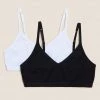 M&S Collection Underwear 2pk Seamfree Cropped Tops (9-16 Yrs) -Cheap School Uniform Store SD 04 T71 4887 YZ X EC 0
