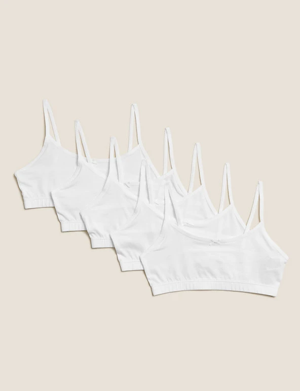 5 Pack Cotton Rich Crop Tops (6-16 Yrs) M&S Collection Underwear 5 Pack Cotton Rich Crop Tops (6-16 Yrs) -Cheap School Uniform Store SD 04 T71 6116 Z0 X EC 0