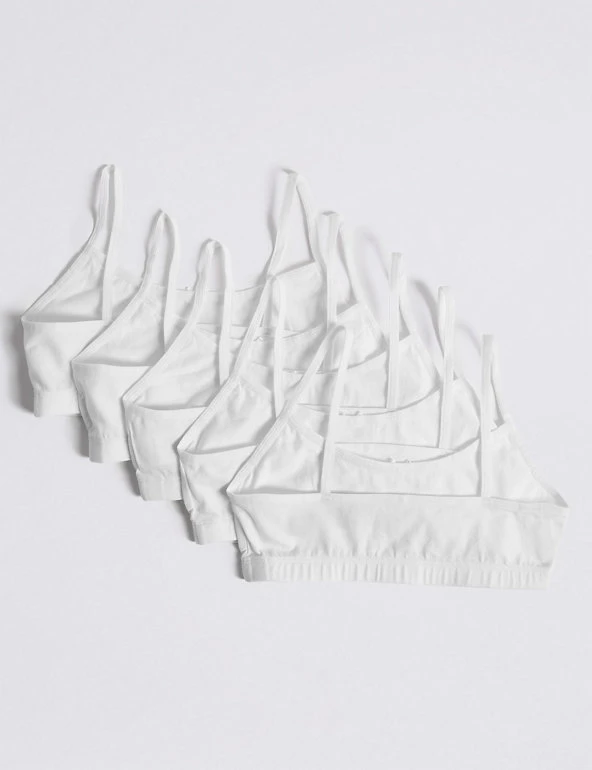 5 Pack Cotton Rich Crop Tops (6-16 Yrs) M&S Collection Underwear 5 Pack Cotton Rich Crop Tops (6-16 Yrs) -Cheap School Uniform Store SD 04 T71 6116 Z0 X EC 1