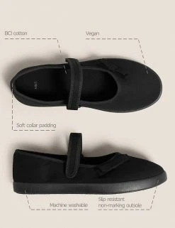 M&S Collection Footwear Kids' Riptape Plimsoll School Shoes (7 Small - 4 Large) -Cheap School Uniform Store SD 04 T72 2121B Y0 X EC 90