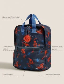 M&S Collection Bags Kids' Spider-Man™ Water Repellent Nursery Backpack 10 M&S Collection Bags Kids' Spider-Man™ Water Repellent Nursery Backpack -Cheap School Uniform Store SD 04 T72 6054J ZZ X EC 90