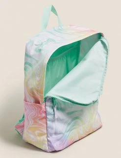 M&S Collection Accessories Kids' Water Repellent Marble Print School Backpack -Cheap School Uniform Store SD 04 T72 6131B ZZ X EC 3