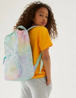 M&S Collection Accessories Kids' Water Repellent Marble Print School Backpack -Cheap School Uniform Store SD 04 T72 6131B ZZ X EC 4