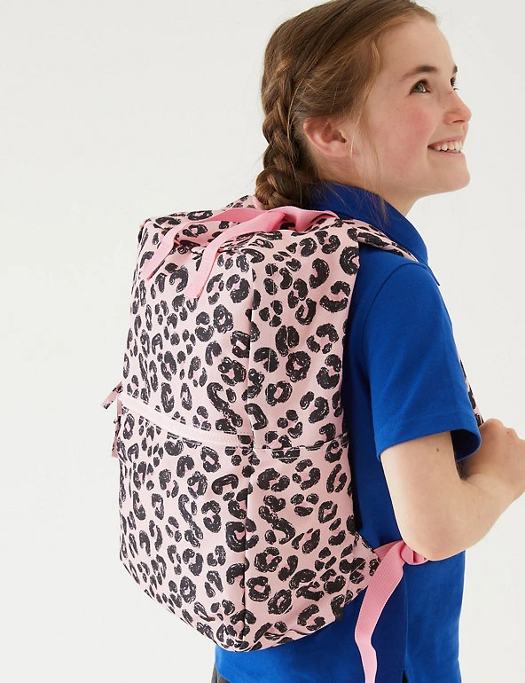 Kids' Water Repellent Leopard School Backpack M&S Collection Accessories Kids' Water Repellent Leopard School Backpack -Cheap School Uniform Store SD 04 T72 6134B A0 X EC 4