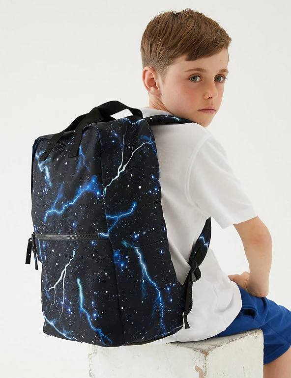 Kids' Water Repellent Lightning Backpack M&S Collection Accessories Kids' Water Repellent Lightning Backpack -Cheap School Uniform Store SD 04 T72 6136F Y0 X EC 4