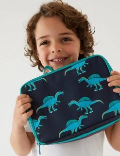 M&S Collection Lunchboxes Kids' Dinosaur Print Lunch Box -Cheap School Uniform Store SD 04 T72 7026J F0 X EC 1