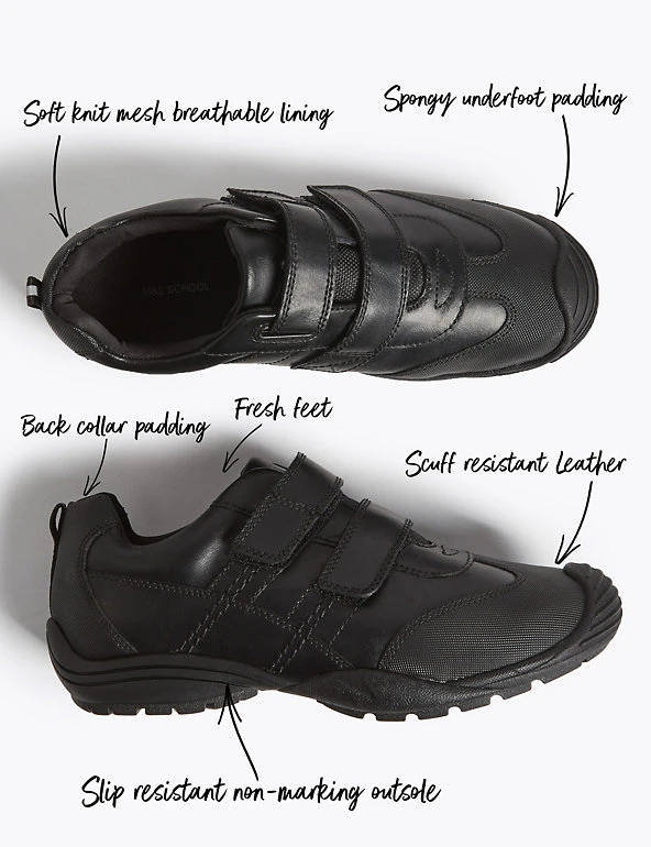 M&S Collection Kids’ Leather Toe Bumper School Shoes (13 Small - 10 Large) 4 M&S Collection Kids’ Leather Toe Bumper School Shoes (13 Small - 10 Large) - Image 2