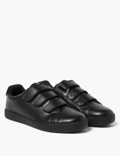 M&S Collection Kids' Leather Riptape School Shoes (13 Small- 9 Large)