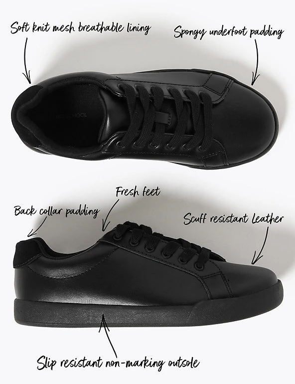 Kids' Leather Freshfeet™ Trainers (13 Small - 9 Large) M&S Collection Footwear Kids' Leather Freshfeet™ Trainers (13 Small - 9 Large) -Cheap School Uniform Store SD 04 T72 8464B Y0 X EC 90