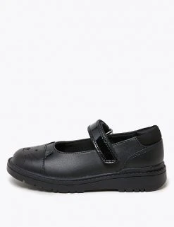 M&S Collection Kids' Leather Mary Jane Cat School Shoes (8 Small - 1 Large) -Cheap School Uniform Store SD 04 T72 8662B Y0 X EC 1