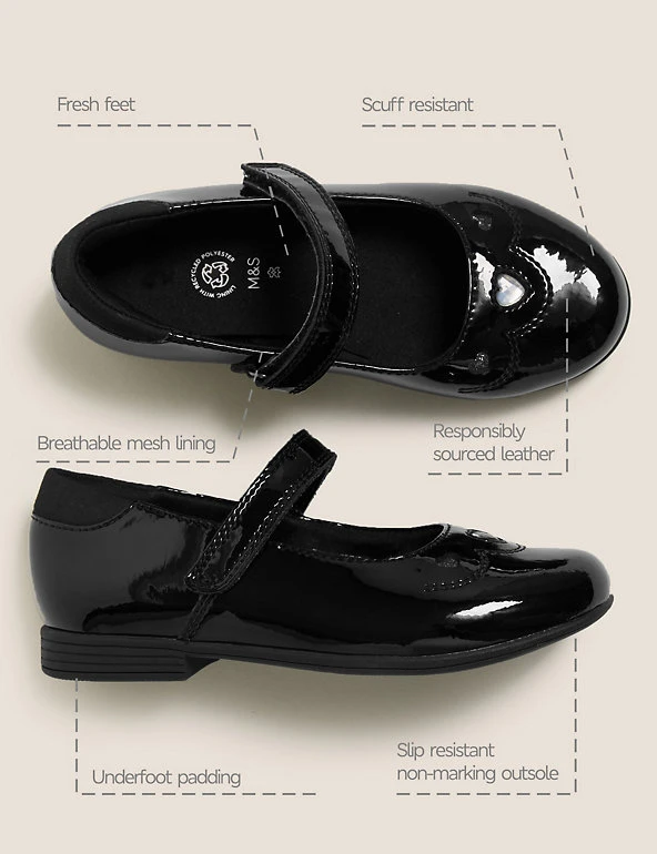 Kids' Leather Riptape School Shoes (8 Small - 1 Large) M&S Collection Kids' Leather Riptape School Shoes (8 Small - 1 Large) -Cheap School Uniform Store SD 04 T72 8665B Y0 X EC 90