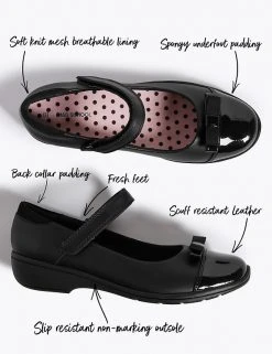 M&S Collection Kids' Leather Wedge School Shoes (13 Small - 7 Large) -Cheap School Uniform Store SD 04 T72 8740B Y0 X EC 90