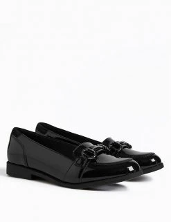 M&S Collection Shoes Kids Patent Leather Slip On Loafers (13 Small - 7 Large)