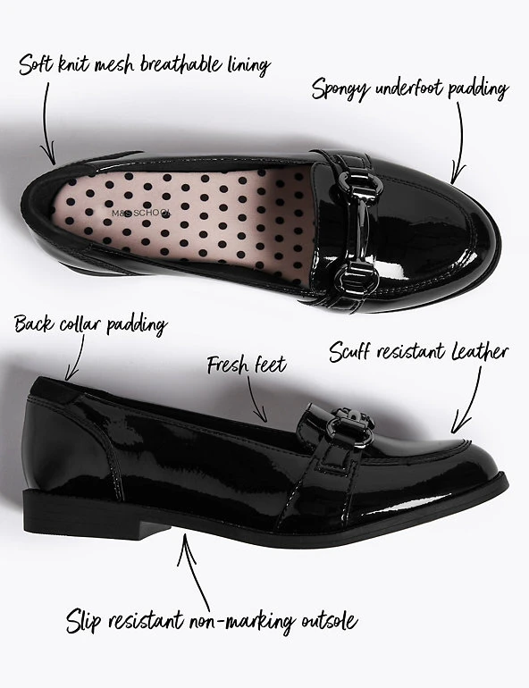 Kids Patent Leather Slip On Loafers (13 Small - 7 Large) M&S Collection Shoes Kids Patent Leather Slip On Loafers (13 Small - 7 Large) -Cheap School Uniform Store SD 04 T72 8751B Y0 X EC 90