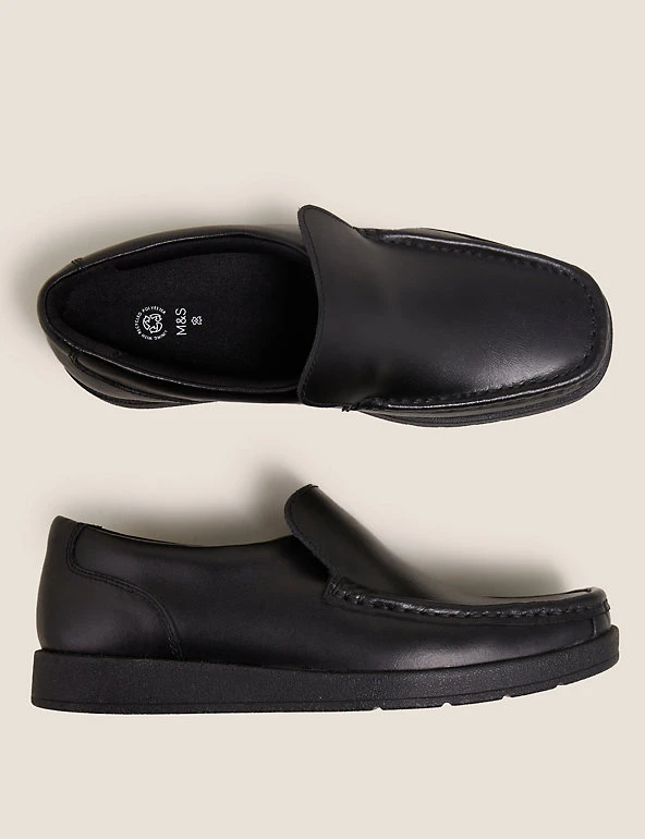 Kids' Leather Slip-on Loafer School Shoes (13 Small - 9 Large) M&S Collection Kids' Leather Slip-on Loafer School Shoes (13 Small - 9 Large) -Cheap School Uniform Store SD 04 T72 8807B Y0 X EC 1