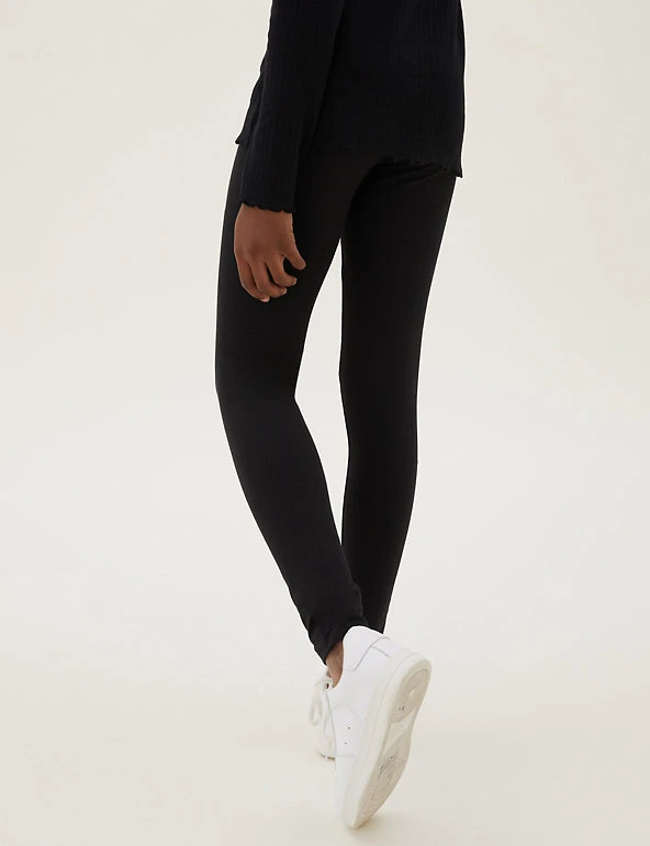 M&S Collection 5pk Cotton Rich Leggings With Stretch (6-16 Yrs) 7 M&S Collection 5pk Cotton Rich Leggings With Stretch (6-16 Yrs) - Image 5
