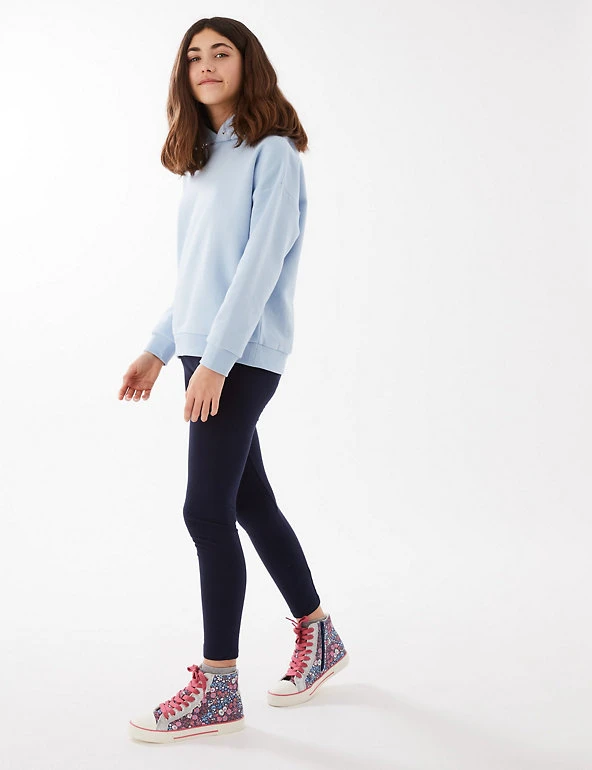 M&S Collection Cotton Rich Leggings With Stretch (2-16 Yrs) 5 M&S Collection Cotton Rich Leggings With Stretch (2-16 Yrs) - Image 3