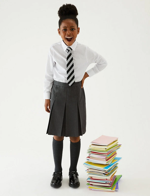 M&S Collection Skirts Girls' Permanent Pleats School Skirt (2-16 Yrs) 9 M&S Collection Skirts Girls' Permanent Pleats School Skirt (2-16 Yrs) - Image 7