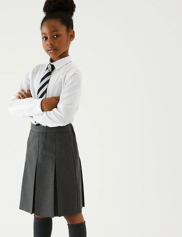 M&S Collection Skirts Girls' Slim Fit Permanent Pleats School Skirt (2-18 Yrs) 3 M&S Collection Skirts Girls' Slim Fit Permanent Pleats School Skirt (2-18 Yrs)