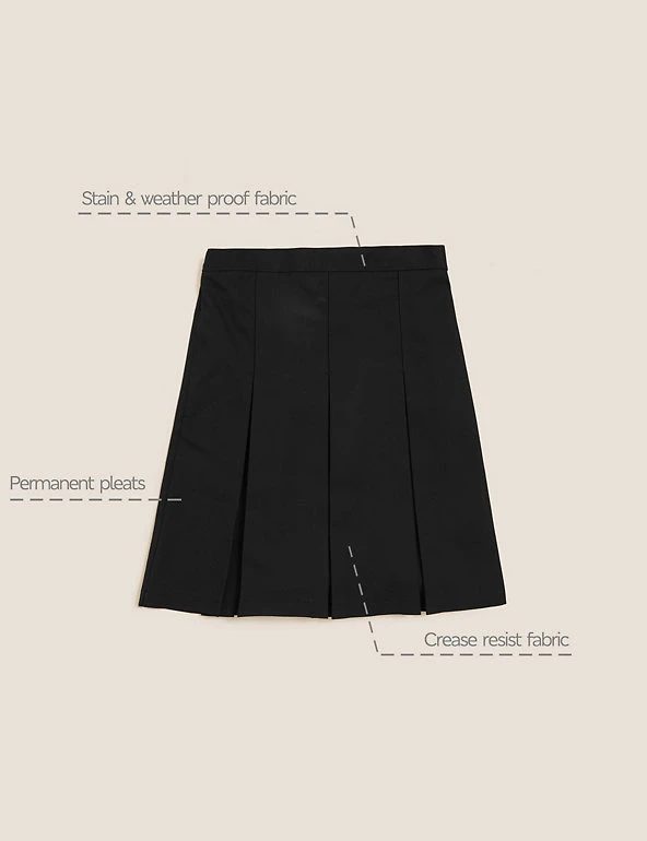 M&S Collection Skirts Girls' Slim Fit Permanent Pleats School Skirt (2-18 Yrs) 10 M&S Collection Skirts Girls' Slim Fit Permanent Pleats School Skirt (2-18 Yrs) - Image 8