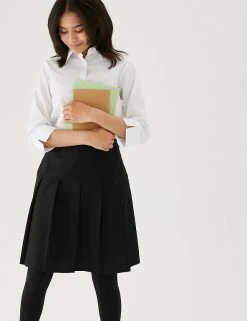 M&S Collection 2pk Girls' Crease Resistant School Skirts (2-16 Yrs) 27 M&S Collection 2pk Girls' Crease Resistant School Skirts (2-16 Yrs) -Cheap School Uniform Store SD 04 T76 0197 Y0 X EC 0