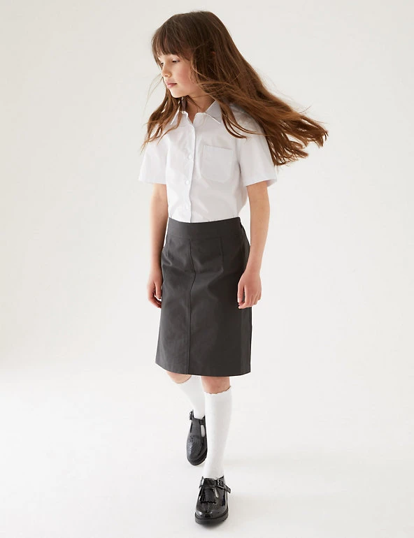 Girls' Pure Cotton Skin Kind™ School Skirt (2-18 Yrs) M&S Collection Skirts Girls' Pure Cotton Skin Kind™ School Skirt (2-18 Yrs) -Cheap School Uniform Store SD 04 T76 0310S T0 X EC 0