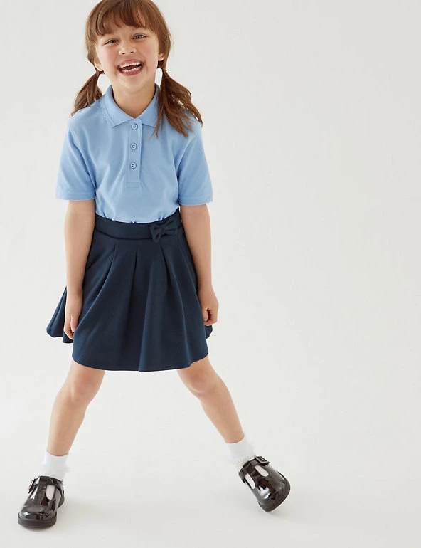 Girls' Cotton Pleated School Skirt (2-14 Yrs) M&S Collection Skirts Girls' Cotton Pleated School Skirt (2-14 Yrs) -Cheap School Uniform Store SD 04 T76 0321 F0 X EC 0