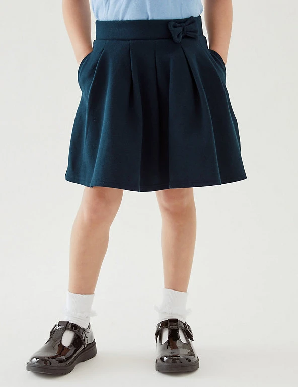 Girls' Cotton Pleated School Skirt (2-14 Yrs) M&S Collection Skirts Girls' Cotton Pleated School Skirt (2-14 Yrs) -Cheap School Uniform Store SD 04 T76 0321 F0 X EC 1