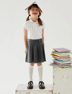 M&S Collection Skirts Girls' Cotton Pleated School Skirt (2-14 Yrs) 7 M&S Collection Skirts Girls' Cotton Pleated School Skirt (2-14 Yrs) -Cheap School Uniform Store SD 04 T76 0321 T0 X EC 0
