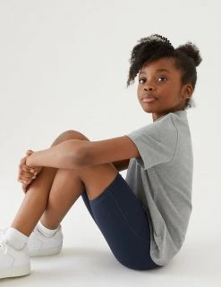 M&S Collection PE Kit 2pk Girls' Cotton With Stretch School Shorts (2-16 Yrs) 30 M&S Collection PE Kit 2pk Girls' Cotton With Stretch School Shorts (2-16 Yrs) -Cheap School Uniform Store SD 04 T76 1033 F4 X EC 0