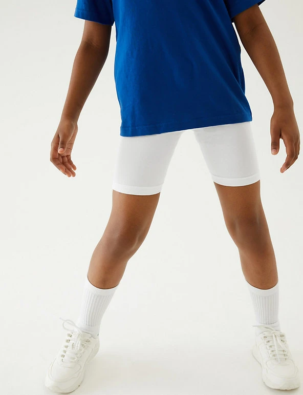 M&S Collection PE Kit 2pk Girls' Cotton With Stretch School Shorts (2-16 Yrs) 13 M&S Collection PE Kit 2pk Girls' Cotton With Stretch School Shorts (2-16 Yrs) - Image 11