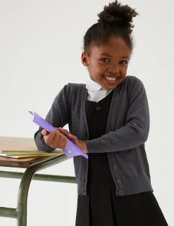 M&S Collection Cardigans 2pk Girls' Pure Cotton School Cardigan (3-18 Yrs) -Cheap School Uniform Store SD 04 T76 1371 T0 X EC 0