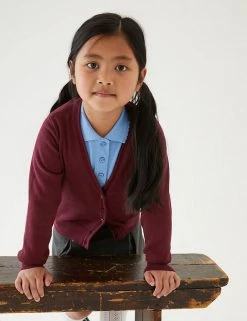 M&S Collection Cardigans 2pk Girls' Pure Cotton School Cardigan (3-18 Yrs) -Cheap School Uniform Store SD 04 T76 1371 XM X EC 0