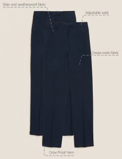 M&S Collection 2pk Girls' Skinny Leg School Trousers (2-18 Yrs) -Cheap School Uniform Store SD 04 T76 1426 F0 X EC 90