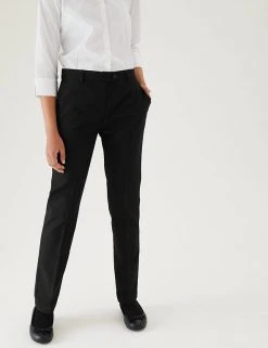M&S Collection 2pk Girls' Skinny Leg School Trousers (2-18 Yrs) -Cheap School Uniform Store SD 04 T76 1426 Y0 X EC 1
