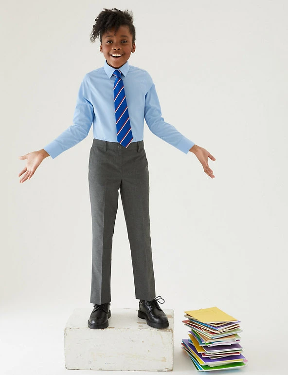 2pk Girls' Easy Dressing Slim Leg School Trousers (3-18 Yrs) M&S Collection 2pk Girls' Easy Dressing Slim Leg School Trousers (3-18 Yrs) -Cheap School Uniform Store SD 04 T76 1427 T0 X EC 0