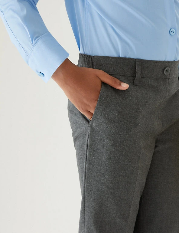 2pk Girls' Easy Dressing Slim Leg School Trousers (3-18 Yrs) M&S Collection 2pk Girls' Easy Dressing Slim Leg School Trousers (3-18 Yrs) -Cheap School Uniform Store SD 04 T76 1427 T0 X EC 4